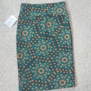 Cassie skirt- teal and orange